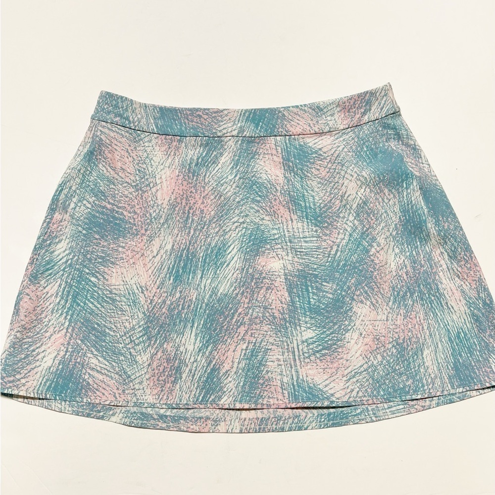 Outdoor Voices Womens Pink Blue Prism Pattern Ready Set Athletic Skirt Size S